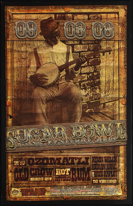 Ron Donovan Sugar Bowl Music Festival 2006 Old Crow Medicine Show Poster