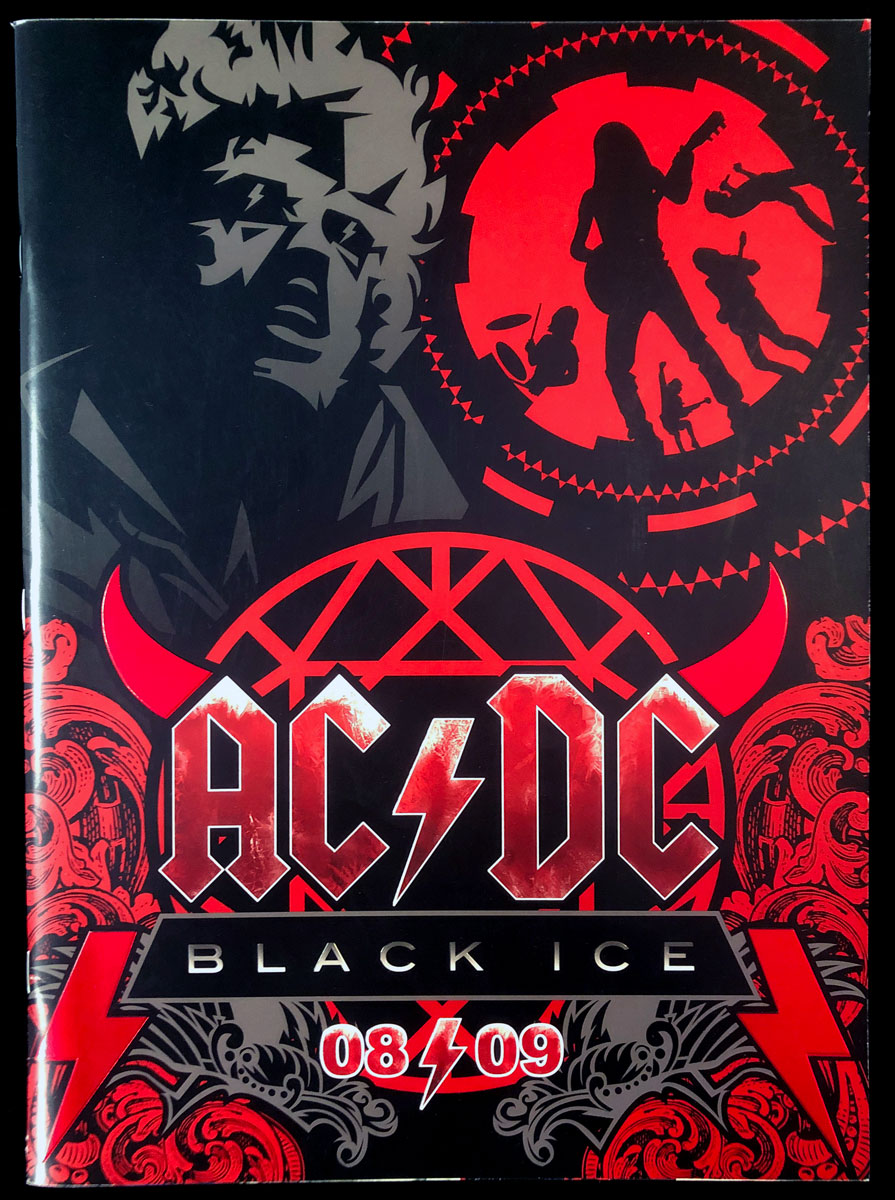 AC/DC Program Concert Ice Tour Black 2008-2009