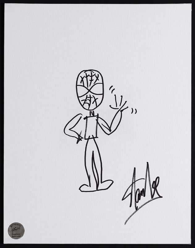 Stan Lee Stan Lee Signed Spider-Man Sketch