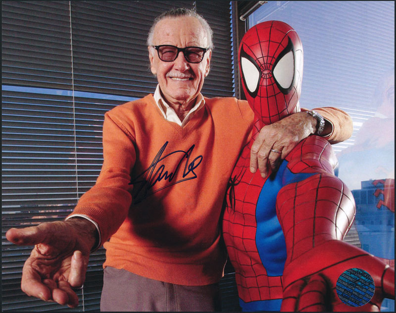 Stan Lee with Spiderman Autographed Photo