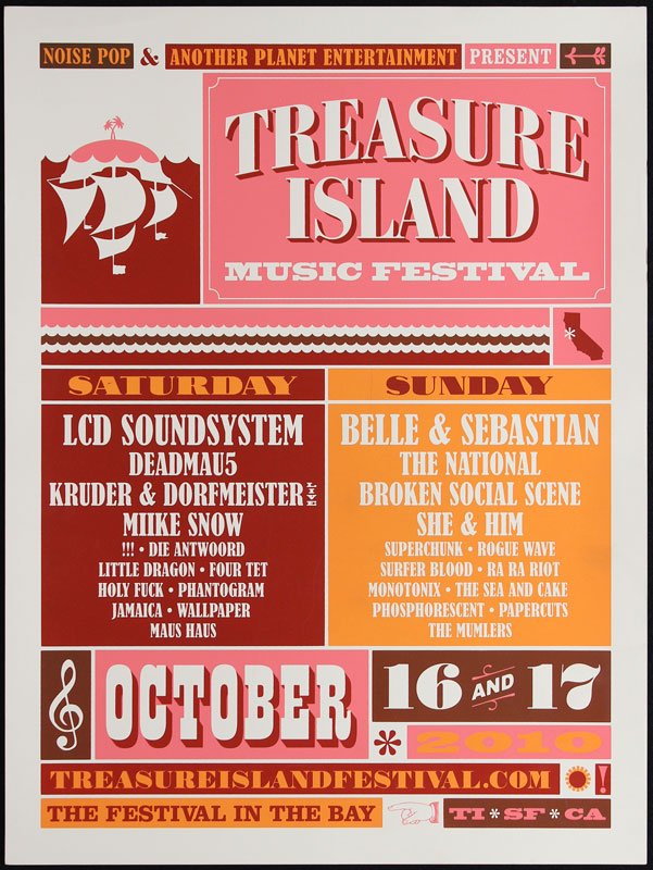 Treasure Island Music Festival Poster