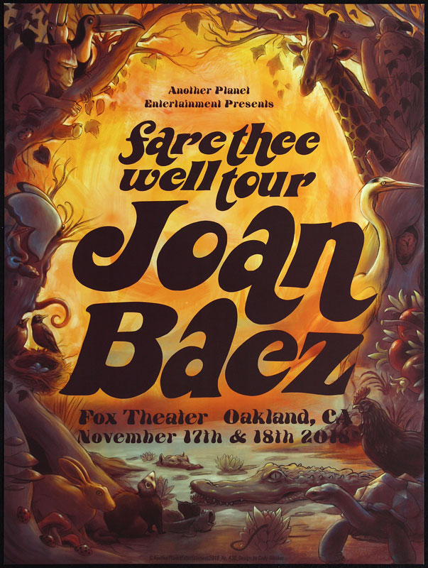 Cody Blocker Joan Baez - Fare Thee Well Tour Poster