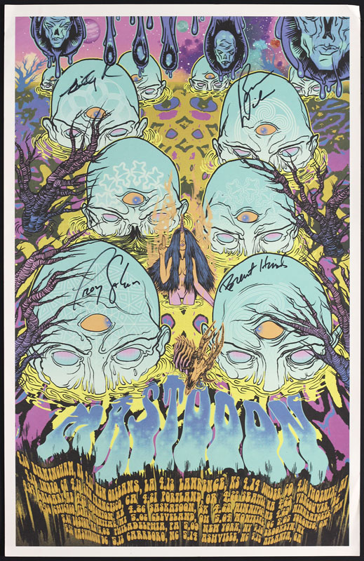 Casey Howard Mastodon Crack the Skye Tour Autographed Poster