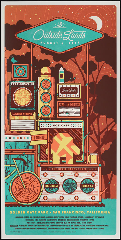 DKNG Outside Lands 2015 Poster