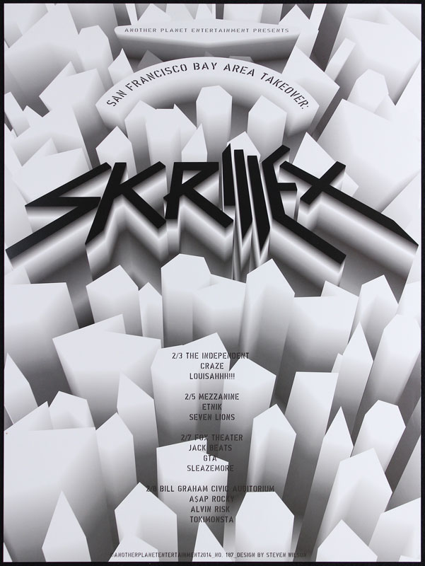 Steven Wilson Skrillex San Francisco Bay Area Takeover Poster