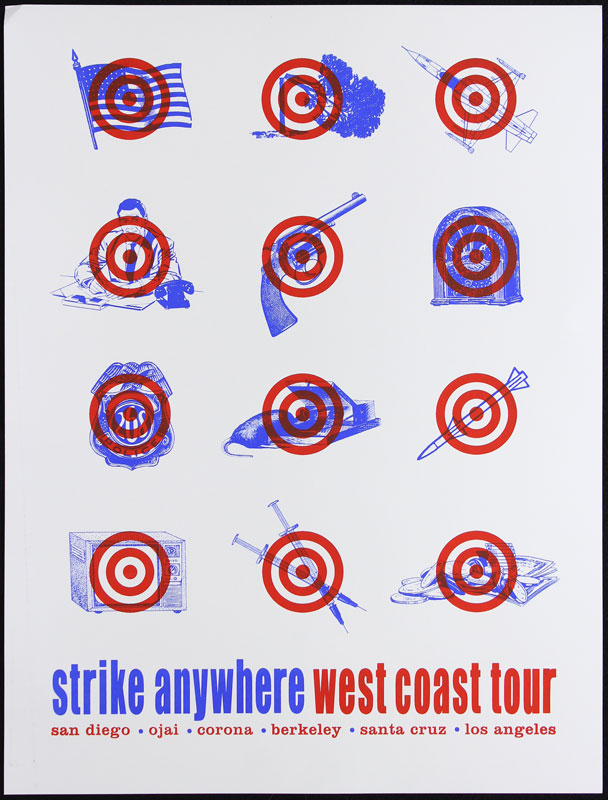 Jason Munn - The Small Stakes Strike Anywhere West Coast Tour Poster