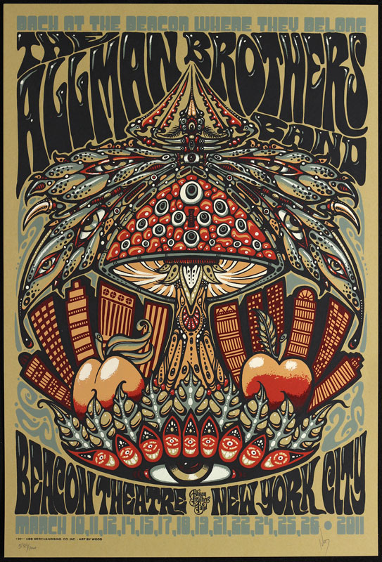 Jeff Wood Allman Brothers Poster