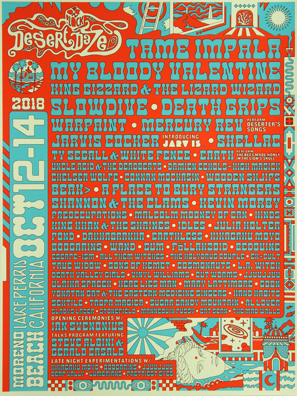 Desert Daze Festival 2018 with Tame Impala and My Bloody Valentine Poster