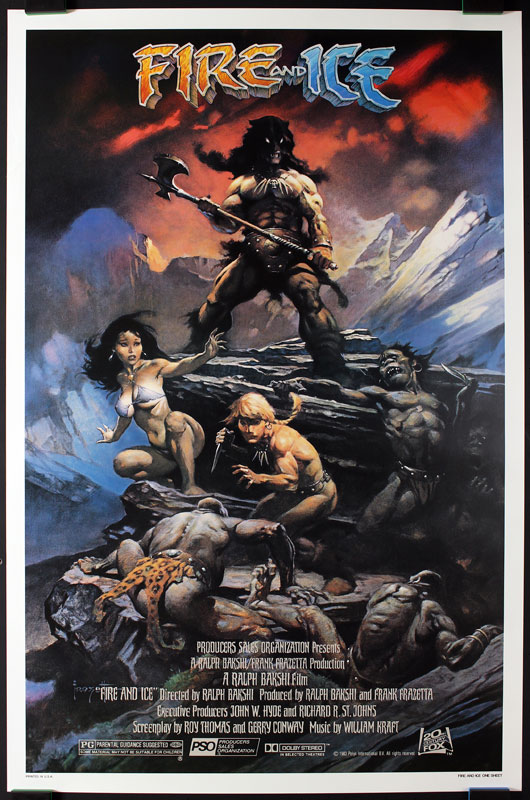 Frank Frazetta Fire And Ice Movie Poster