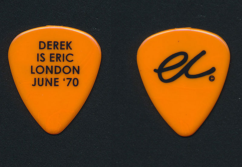 Eric Clapton - Derek is Eric London June '70 Guitar Pick