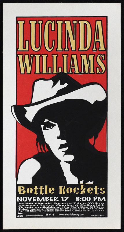 Print Mafia Lucinda Williams Handbill