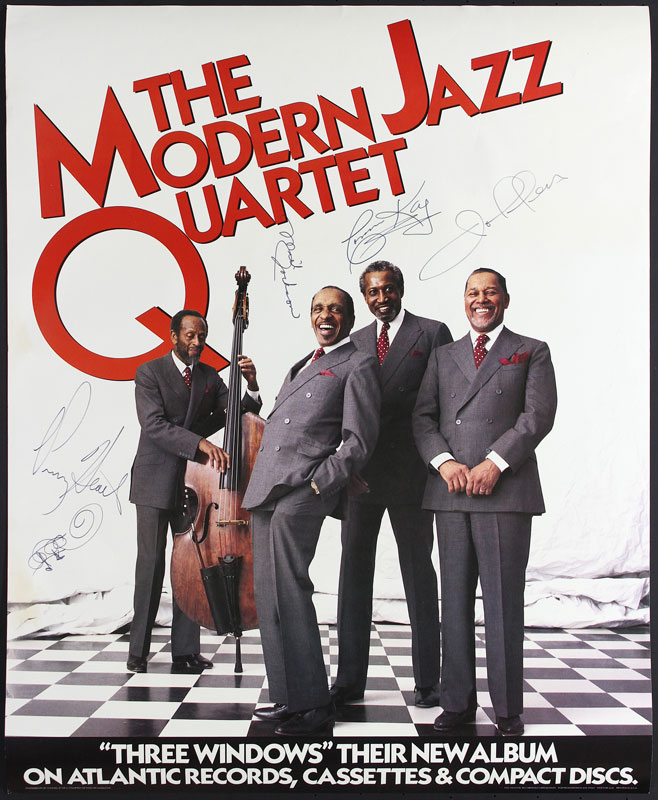 Modern Jazz Quartet - Three Windows Promo Poster - autographed