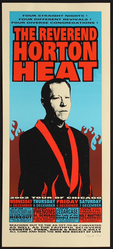 Steve Walters (Screwball Press) Reverend Horton Heat Poster