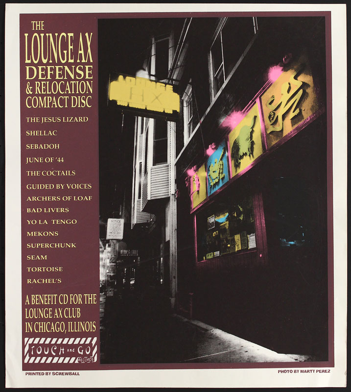 Steve Walters (Screwball Press) Lounge Ax Defense and Relocation CD Poster