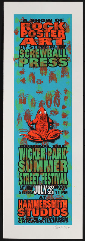 Steve Walters (Screwball Press) Screwball Rock Art Show Poster