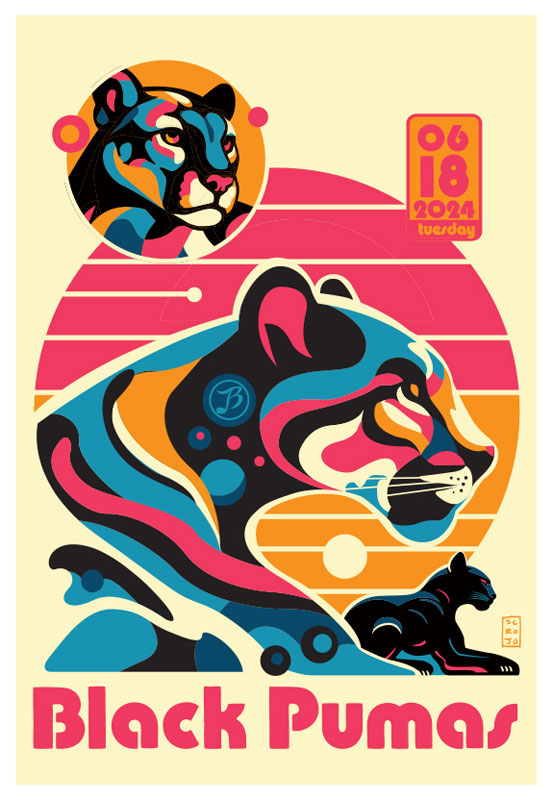 Scrojo Black Pumas Poster