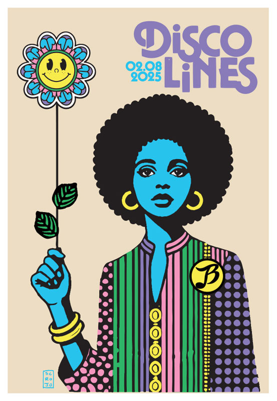 Scrojo Disco Lines Poster