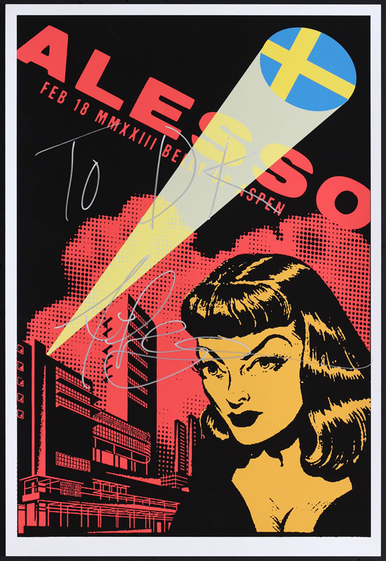 Scrojo Alesso Autographed Poster