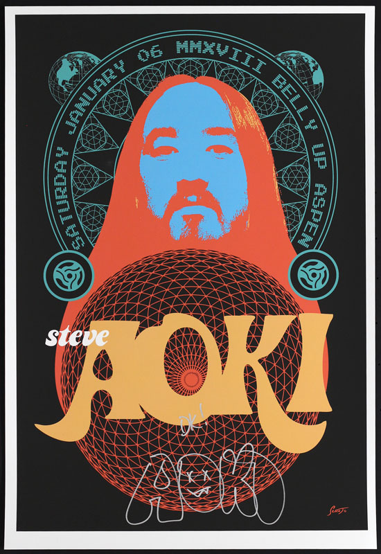 Scrojo Steve Aoki Autographed Poster