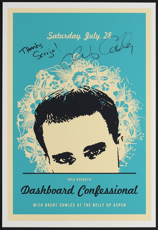 Scrojo Dashboard Confessional Autographed Poster