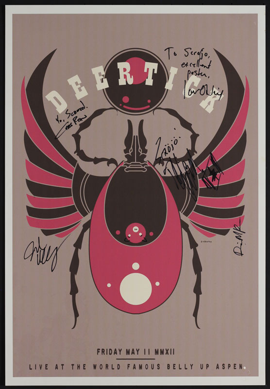 Scrojo Deer Tick Autographed Poster