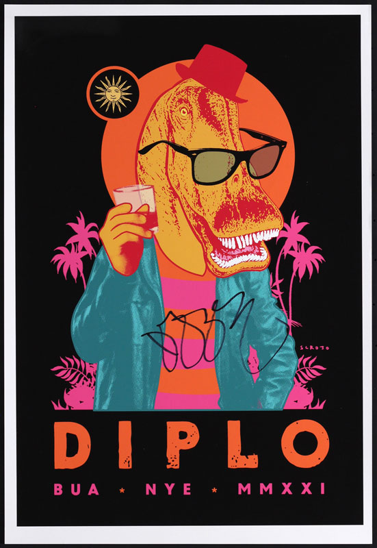 Scrojo Diplo Autographed Poster