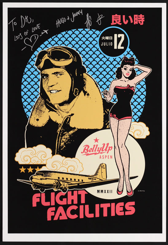 Scrojo Flight Facilities Autographed Poster