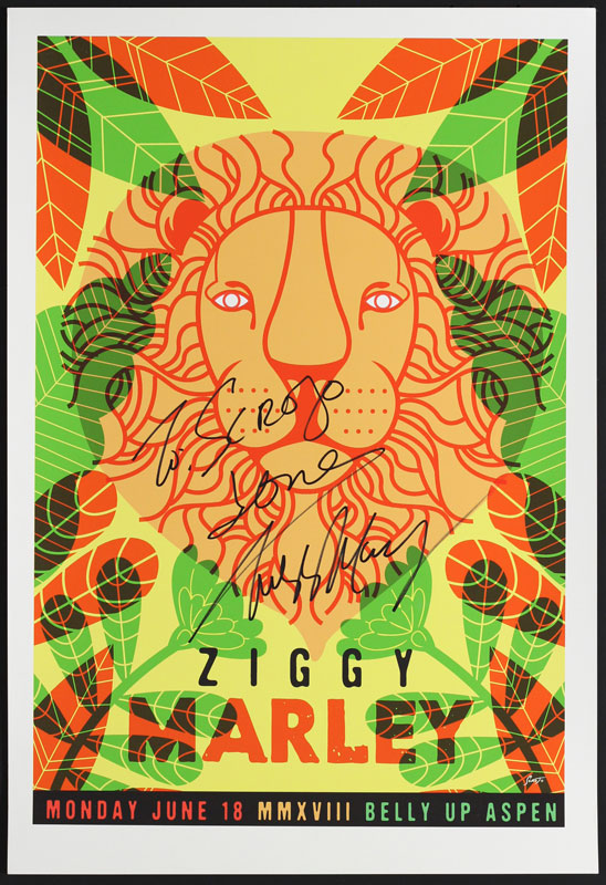 Scrojo Ziggy Marley Autographed Poster