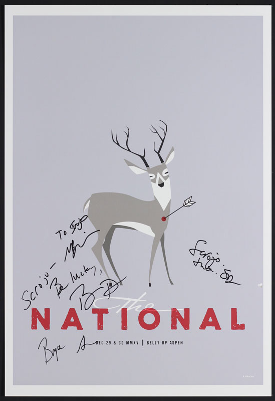 Scrojo The National Autographed Poster