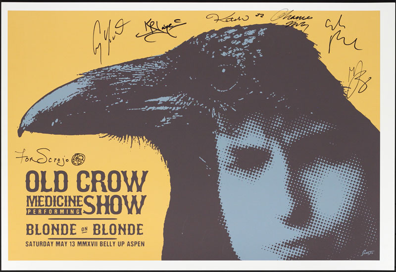 Scrojo Old Crow Medicine Show Autographed Poster