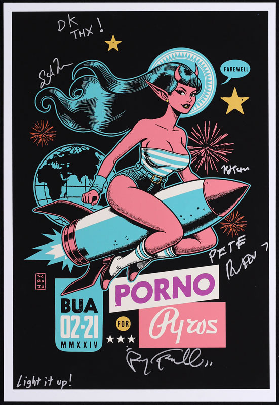 Scrojo Porno For Pyros Autographed Poster