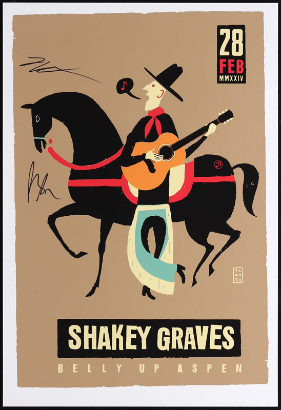 Scrojo Shakey Graves Autographed Poster