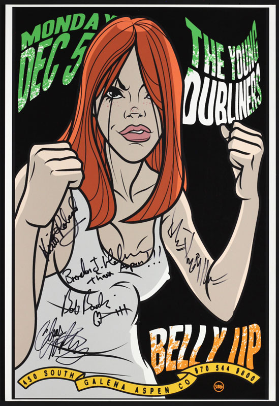 Scrojo The Young Dubliners Autographed Poster