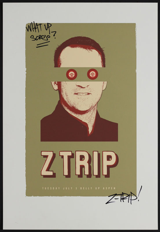 Scrojo DJ Z-Trip Autographed Poster