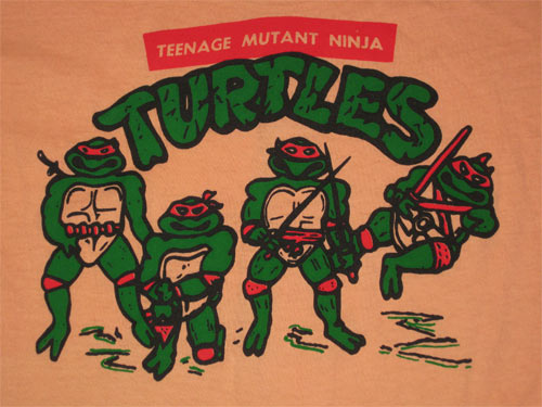Teenage Mutant Ninja Turtles TMNT Group 1988 Original Vintage T-Shirt