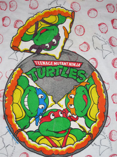 Teenage Mutant Ninja Turtles TMNT All Over Pizza Original Vintage T-Shirt