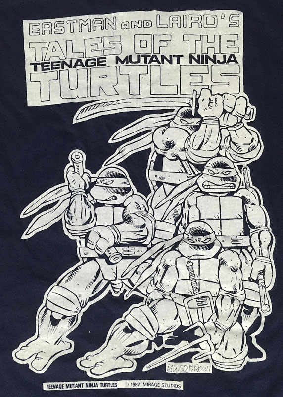 Teenage Mutant Ninja Turtles TMNT Eastman Laird Mirage Studios Tour 1987 Original Vintage T-Shirt