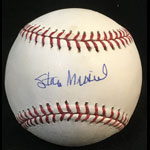 Stan Musial Fleer Legacy 17/50 Autographed Baseball