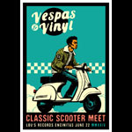 Scrojo Vespas and Vinyl Classic Scooter Meet Poster