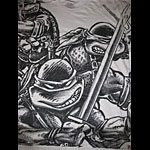 Teenage Mutant Ninja Turtles TMNT Eastman Laird Mirage Studios Tour 1987 Original Vintage T-Shirt