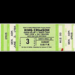 King Crimson 1984 Santa Cruz Ticket